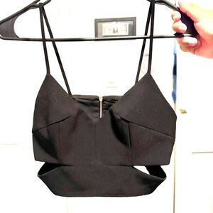 Rebecca Vallance Black Strappy Tank Top